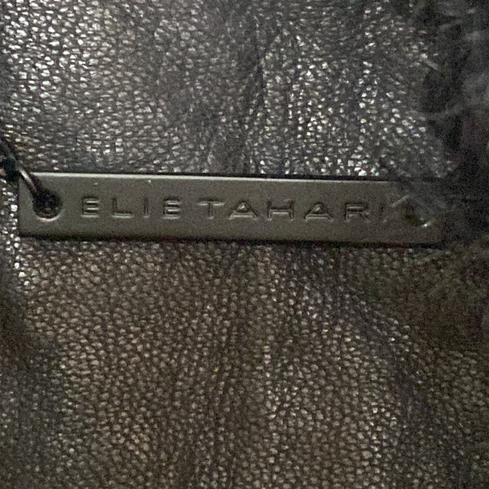 Ellie Tahari leather Bomber Jacket Size Small - Picture 6 of 14